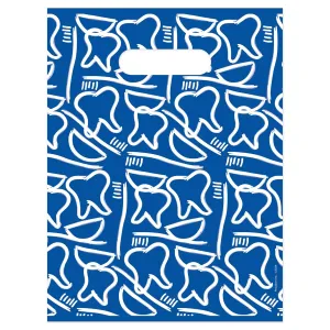 Dental Drawings Dental Giveaway Bags, 9" x 12", 100 Pack