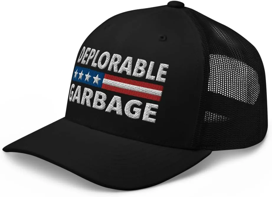 Deplorable Garbage Hat (Embroidered Trucker Cap)