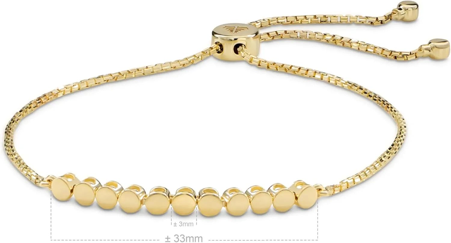 DEVATA 14K Solid Gold Clover/Heart/Butterfly/Cable Link/Round Women Chain Bracelet