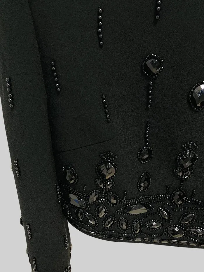 Diamond Embroidered Mini Skirt Set