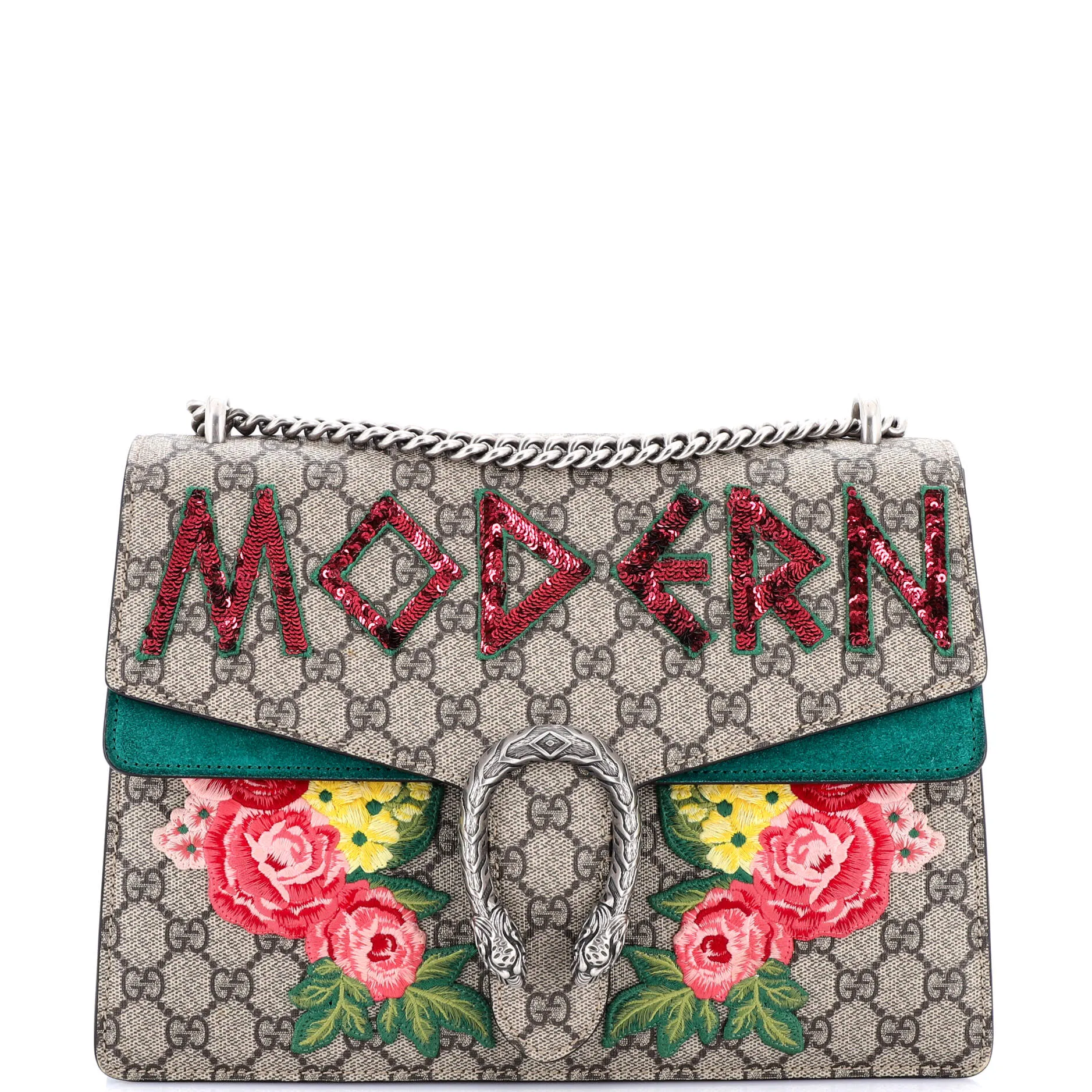 Dionysus Bag Embroidered GG Coated Canvas Medium
