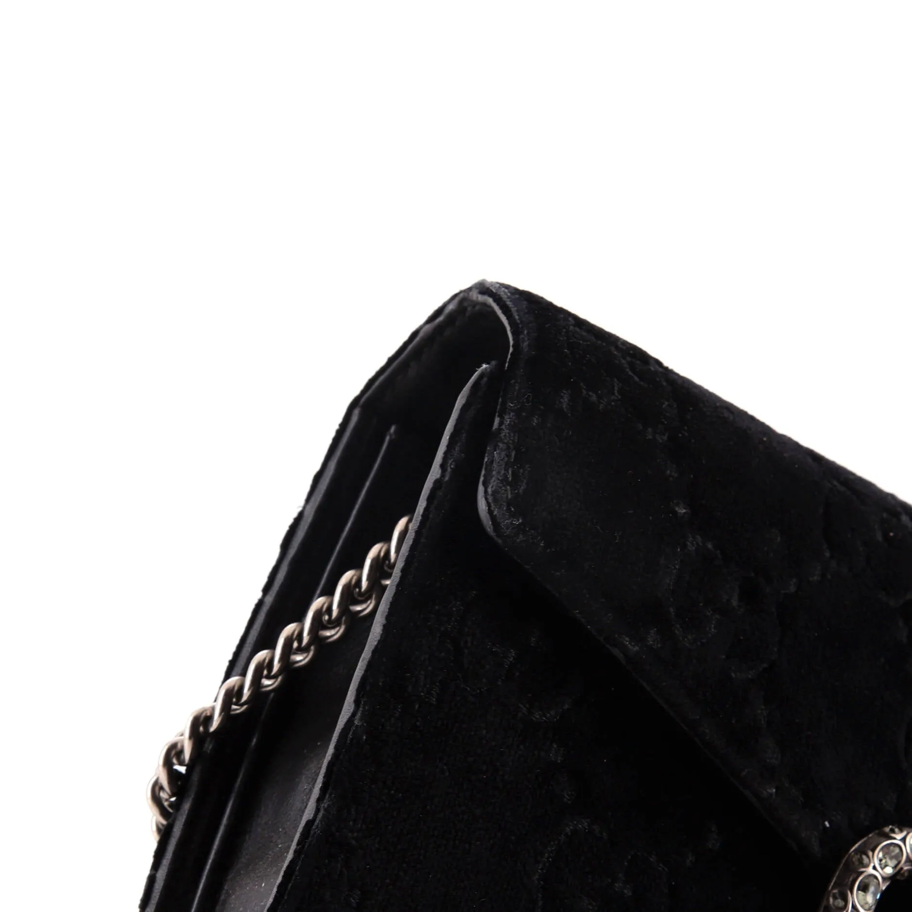 Dionysus Chain Wallet GG Velvet Small