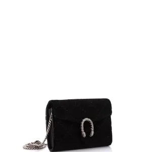 Dionysus Chain Wallet GG Velvet Small
