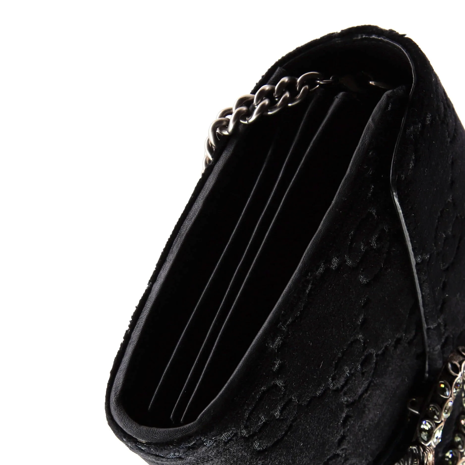 Dionysus Chain Wallet GG Velvet Small