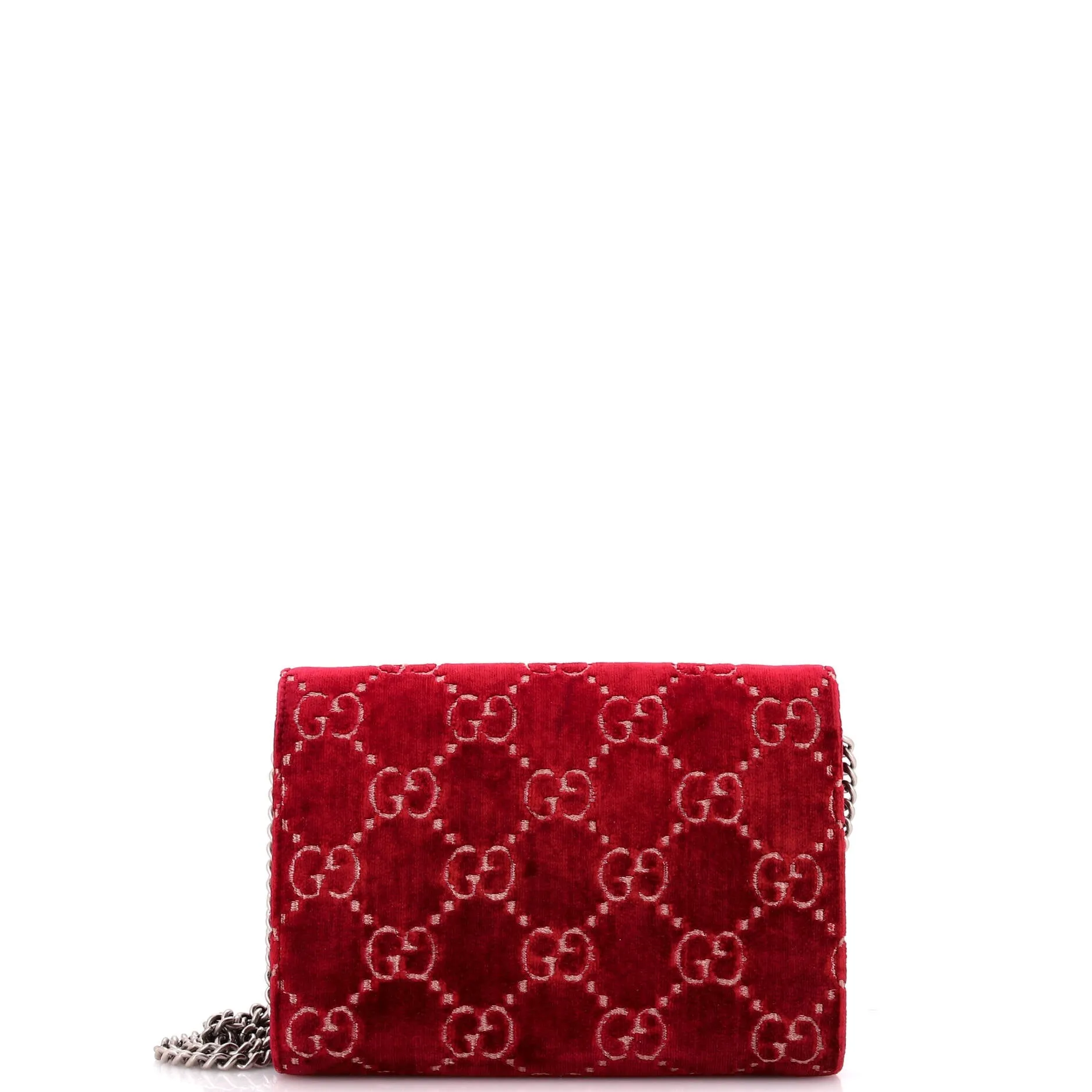 Dionysus Chain Wallet GG Velvet Small