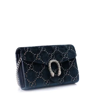 Dionysus Chain Wallet GG Velvet Small