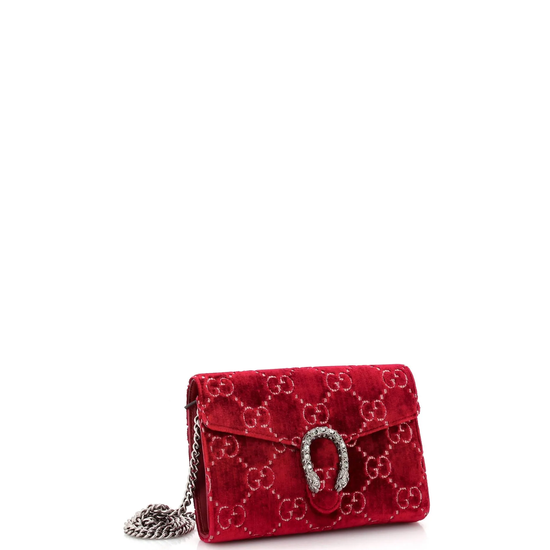 Dionysus Chain Wallet GG Velvet Small