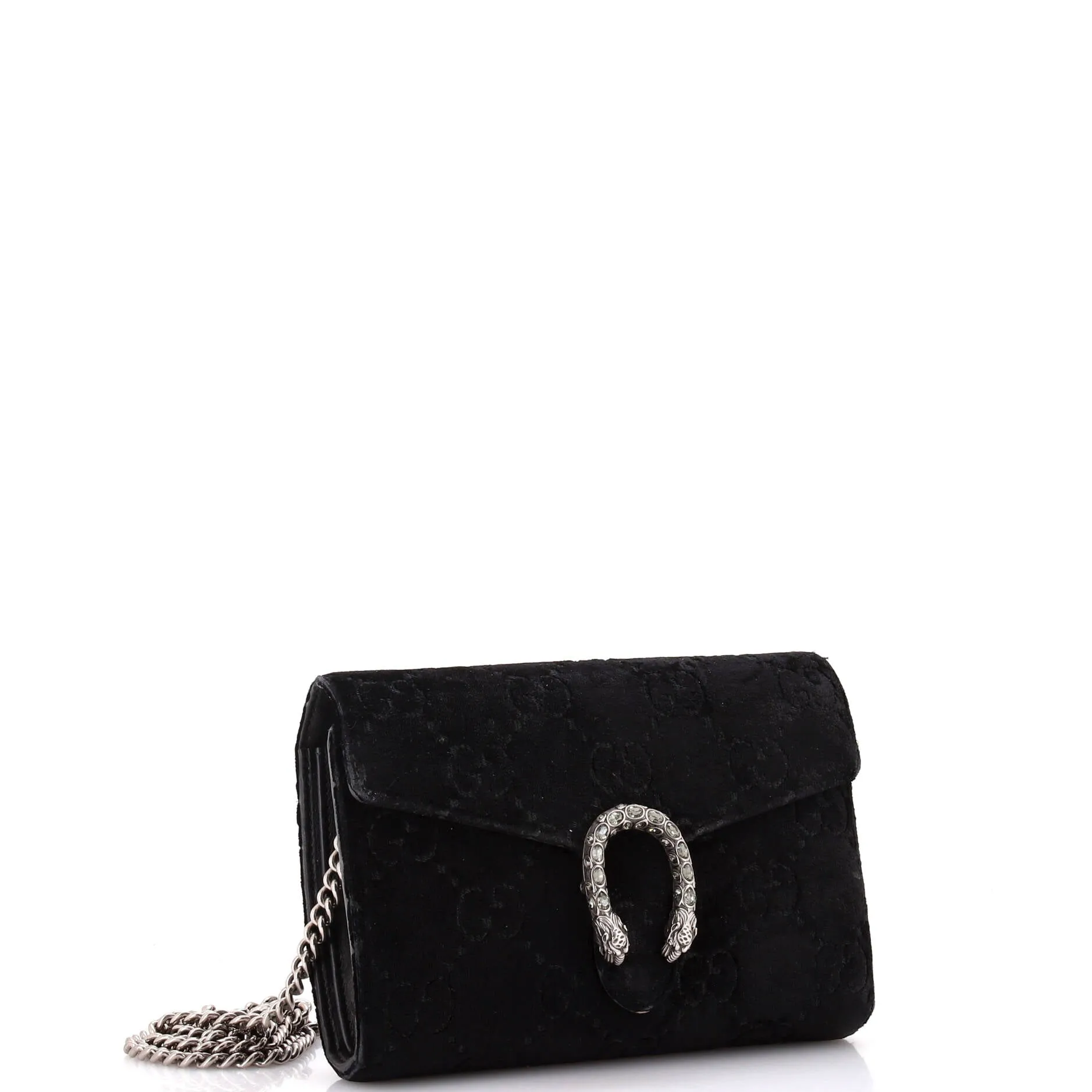 Dionysus Chain Wallet GG Velvet Small