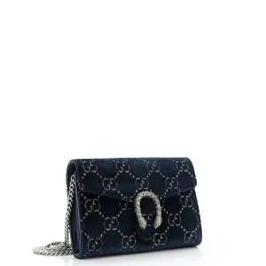 Dionysus Chain Wallet GG Velvet Small