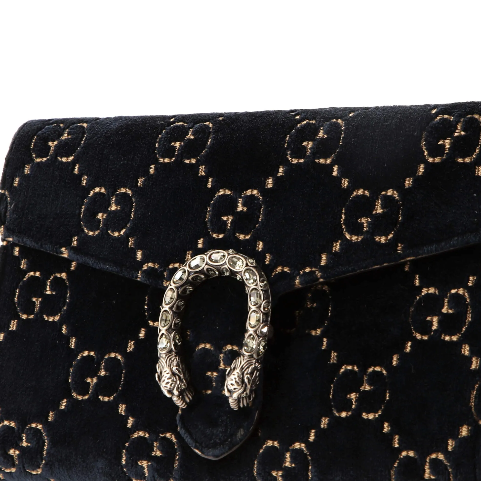 Dionysus Chain Wallet GG Velvet Small