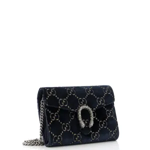 Dionysus Chain Wallet GG Velvet Small
