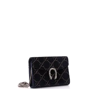 Dionysus Chain Wallet GG Velvet Small