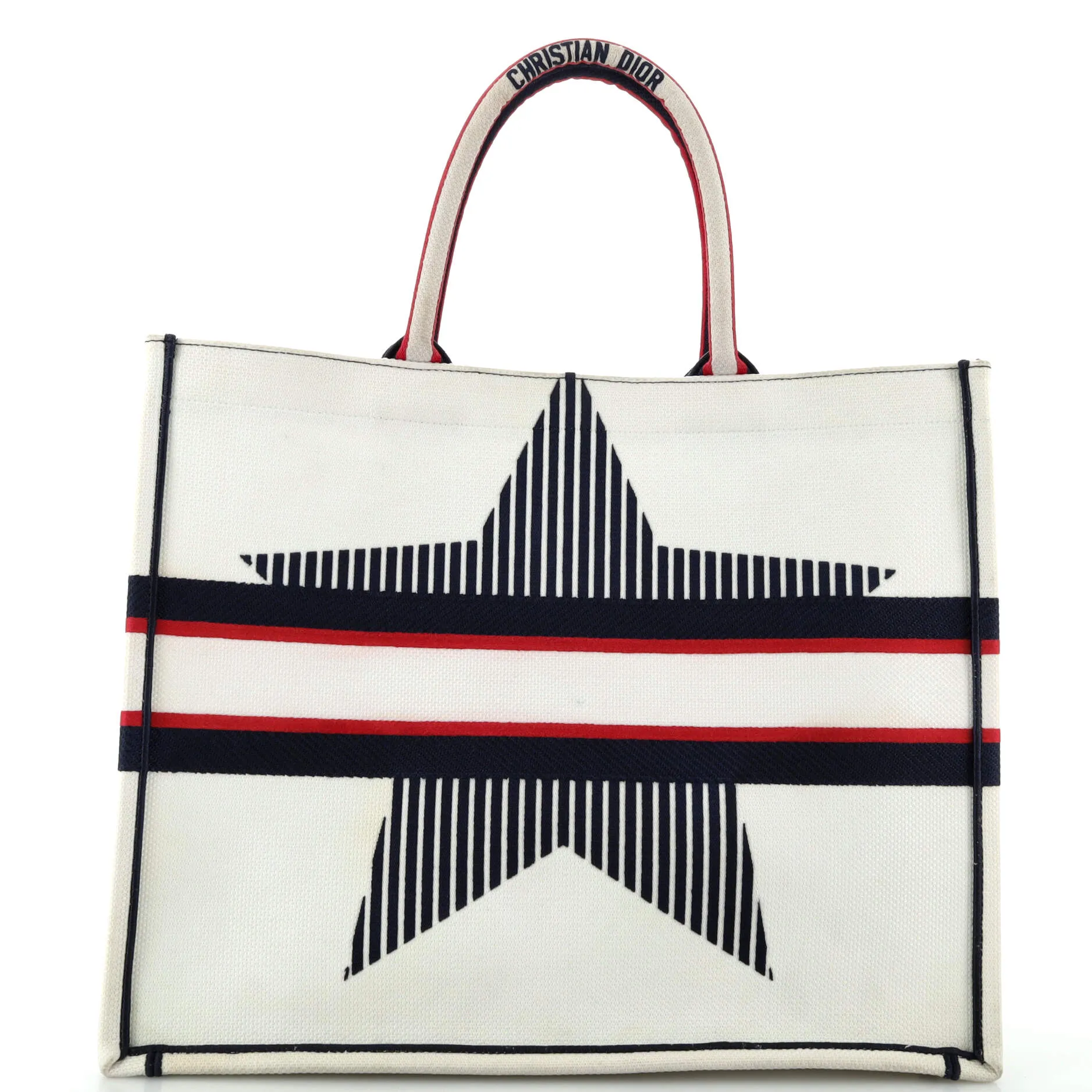 Dioralps Book Tote Embroidered Canvas Large