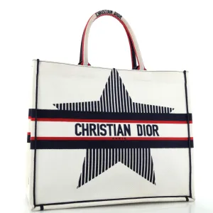 Dioralps Book Tote Embroidered Canvas Large