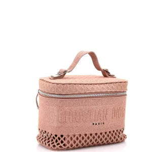 DiorTravel Vanity Case Cannage Embroidered Canvas