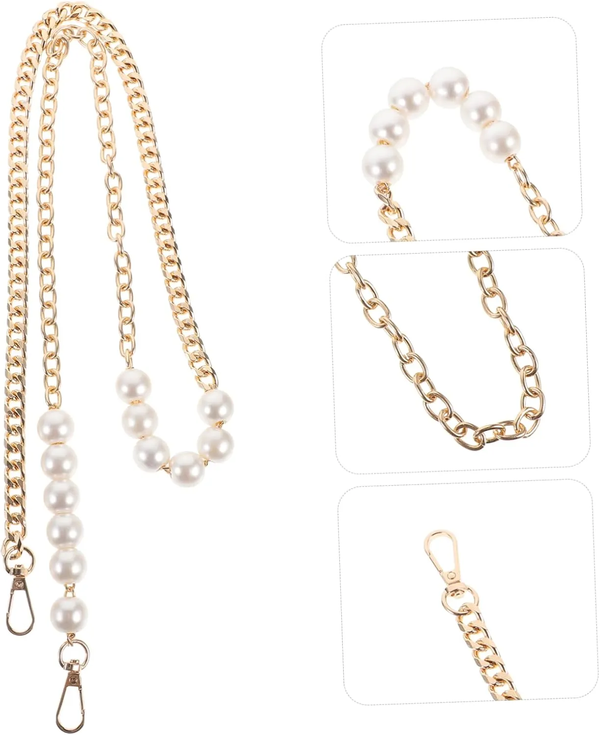DIYEAH Pearl Bag Chain Birthday Door Decoration Number Rod Straightener Cases Instruments Compartments Heavy Blue Fret Zippered Stand Tiered Zips Bunting Chains Tins Metal Golden