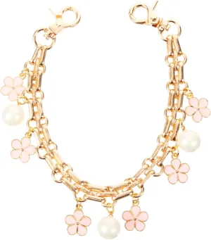 DIYEAH Pearl Necklace Bag Pendant Bag Extender Chain Chain for Purse Strap Alloy Material