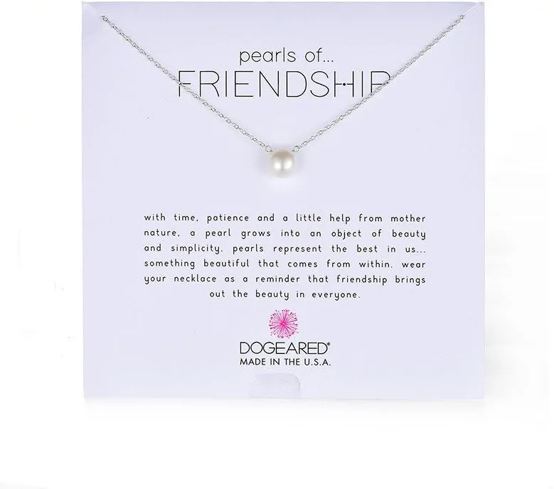 Dogeared "Pearls of . . . Friendship" Freshwater Cultured Pearl Necklace, 18.75"