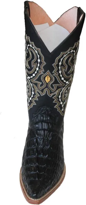Dona Michi Cowboy Boot's Leather Crocodile Back Cut Cowboy Handmade Luxury Boots