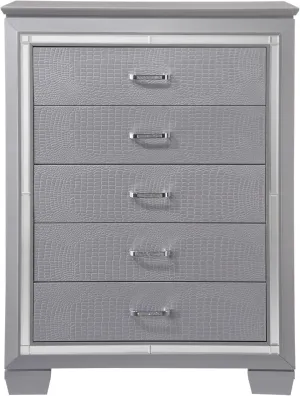 Dovetail Drawer, Crocodile Embossed, Mirror Finish, Dresser, Storage Cabinet,for Hallway Rooms