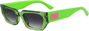 DSQUARED2 Women's Casual Rectangular Sunglasses, Fluorescent Green, 66