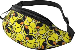 Duck sunglasses cool animal funny Fashion casual fanny pack waist bag men women adjustable belt waist bag for travel hiking cycling running festival carnival