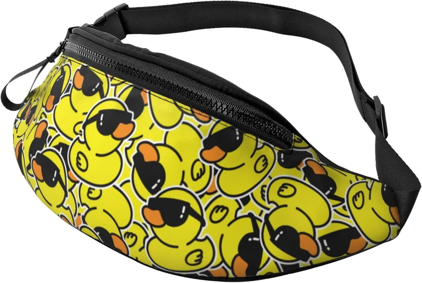 Duck sunglasses cool animal funny Fashion casual fanny pack waist bag men women adjustable belt waist bag for travel hiking cycling running festival carnival