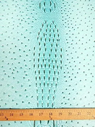 DuroLast™ Alligator Ostrich Hybrid Embossed Vinyl Fabric Sold by The Yard 2 Tone Crocodile Hybrid DIY Upholstery Accessories Apparel (Carnage Red)