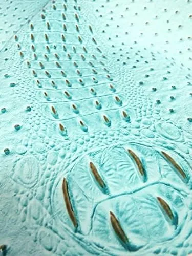 DuroLast™ Alligator Ostrich Hybrid Embossed Vinyl Fabric Sold by The Yard 2 Tone Crocodile Hybrid DIY Upholstery Accessories Apparel (Carnage Red)