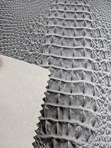 DuroLast™ Hydra Gator 3D Embossed Vinyl Fabric Sold by The Yard 2 Tone 3D Crocodile DIY Upholstery Accessories Apparel (Viper Green)