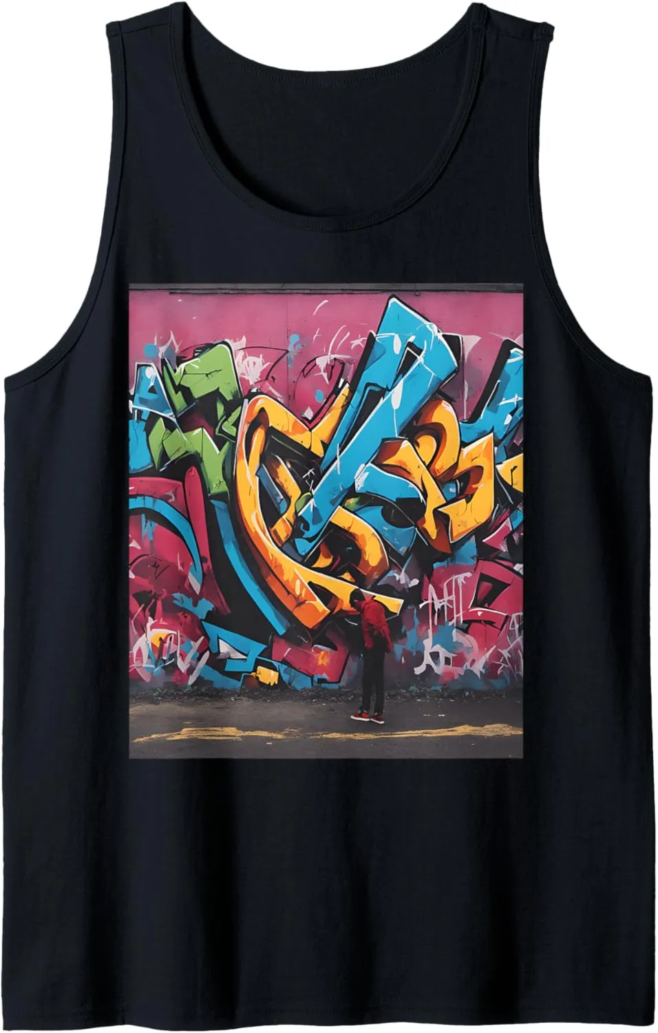 Dynamic Graffiti Vibe Urban Art Tank Top