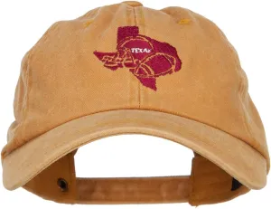 e4Hats.com Texas Football State Map Embroidered Unstructured Cap