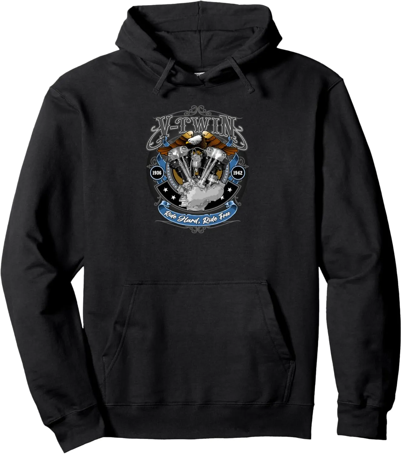 Eagle Wings Freedom V-Twin - Urban USA Pullover Hoodie
