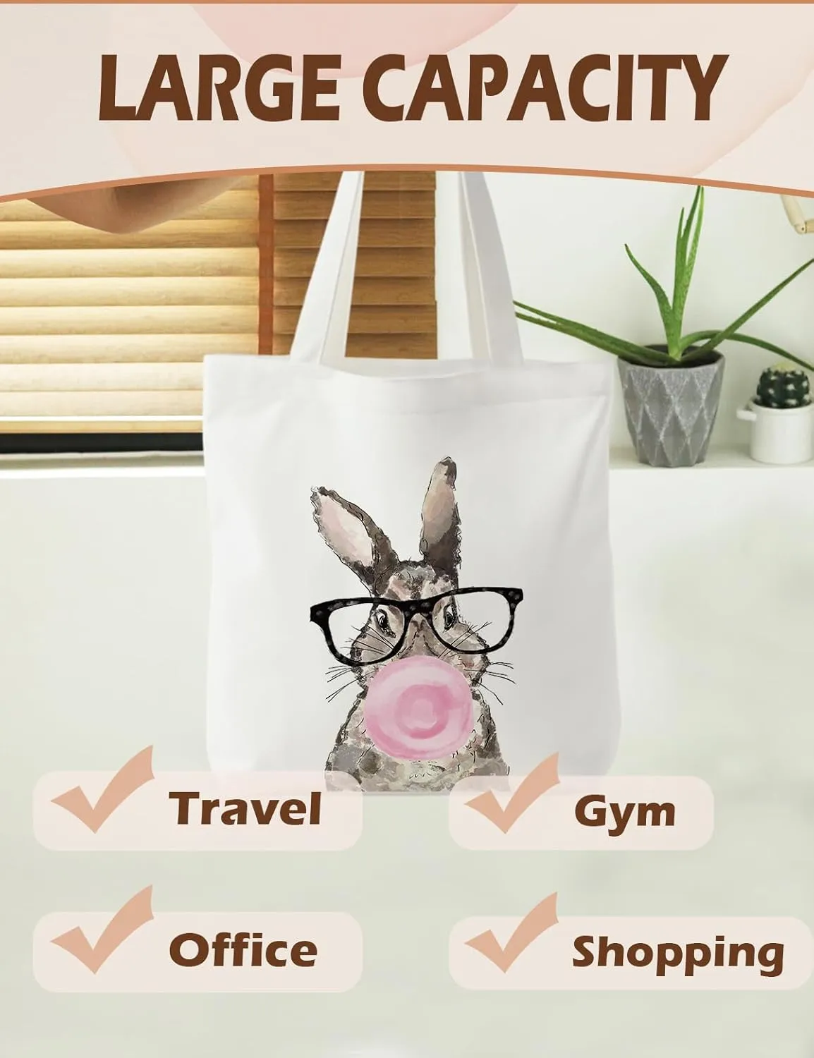 Easter Tote Bag, Easter Canvas Tote Bag For Women, Easter Gifts For Women, Easter Reusable Grocery Bags Shopping Bags