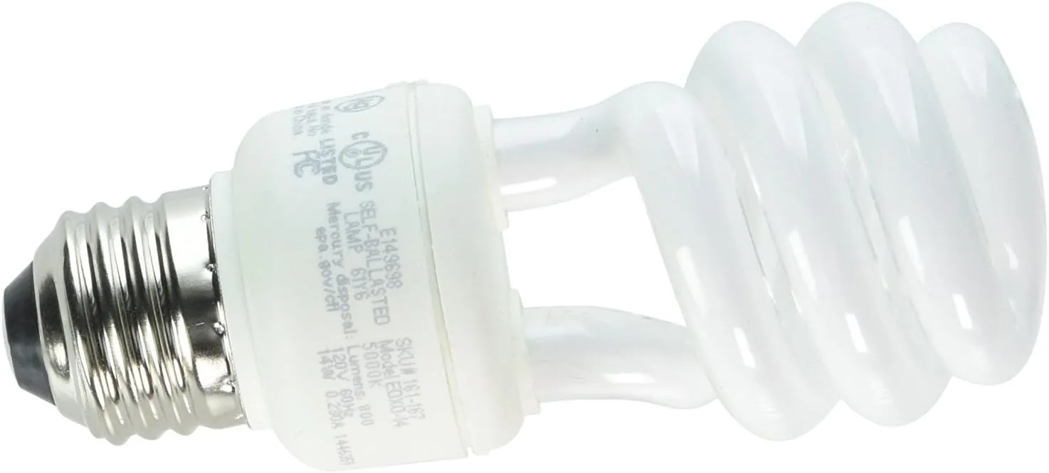 EcoSmart Spiral CFL Light Bulb, Daylight