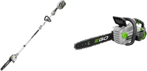 EGO Power  10-Inch Pole Saw & 18-Inch Chain Saw Bundle with Batteries and Chargers Included