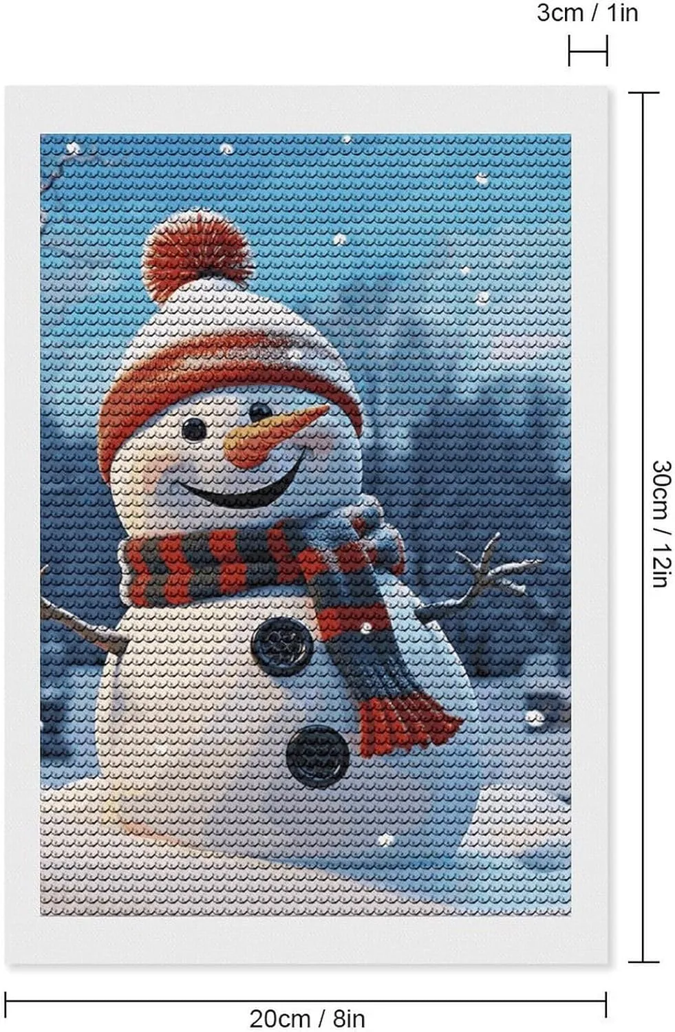 EKYOSHCZ Diamond Painting Kits for Adults DIY Full Drill Diamond Art Kits for Beginners Happy Snowman Round Drill Paint with Diamond Pictures Gem Art for Home Wall Decor 8"x12"