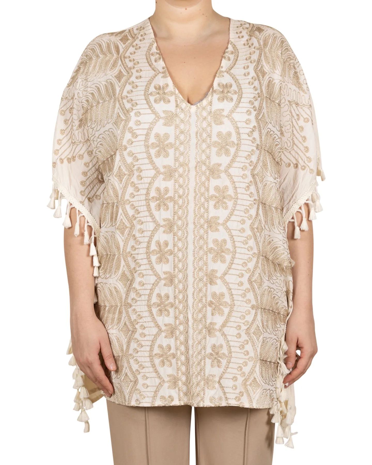 Embroidered Floral Cape