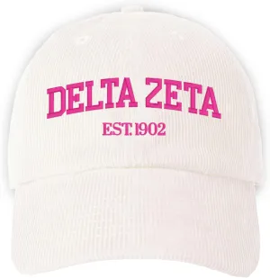 Embroidered Sorority Corduroy Vintage Hat