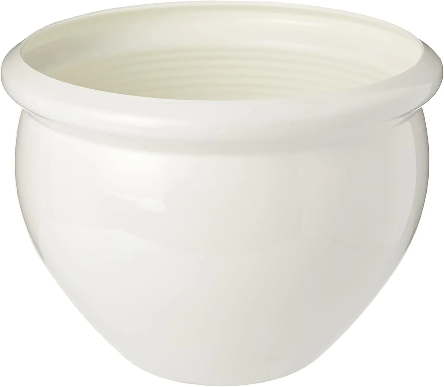 Emsa 512668 Siena NOBILE Round Planter, ø 26 x 19 cm, Pearl White