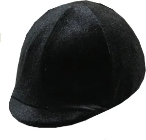 Equestrian Riding Helmet Cover - Black Velvet - NO Bow