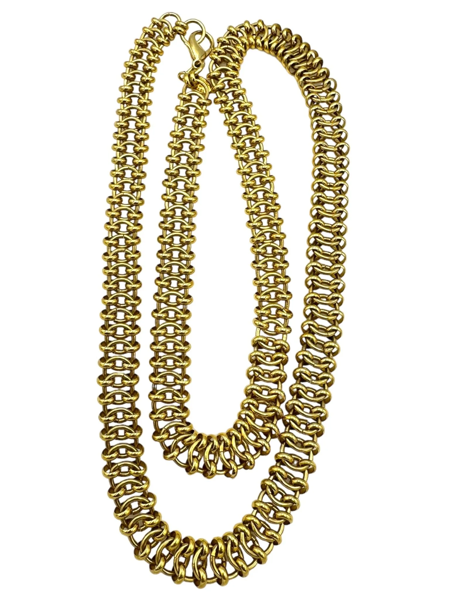 Erwin Pearl Classic Gold Double Link Gold Layering Necklace
