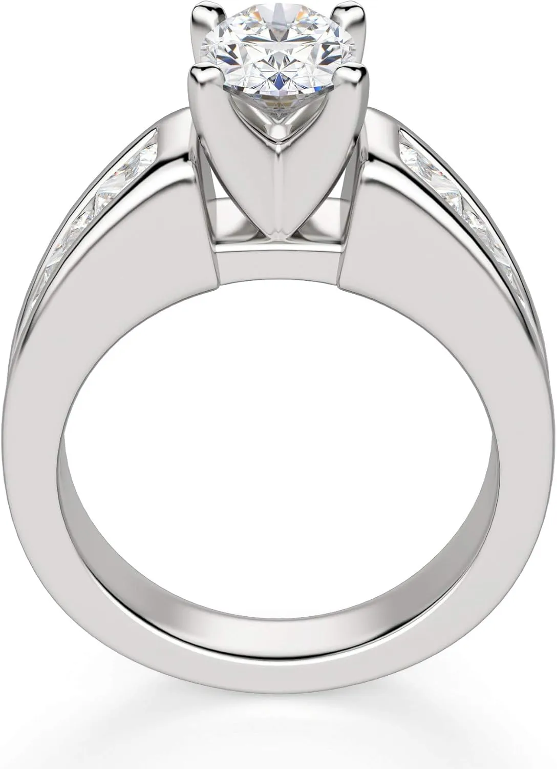 Escada Engagement Ring, Oval Cut 2.50CT, VVS1 Clarity, Colorless Moissanite Ring, 925 Sterling Silver Ring, Promise Ring, Wedding Ring, Perfact for Gift Or As You Want