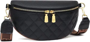 Eslcorri Small Crossbody Sling Bag for Women Trendy - Fanny Packs Leather Chest Belt Bum Bag Anti Theft Purse for Travel