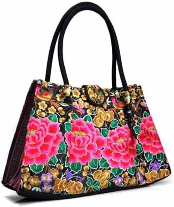 Ethnic Embroidered Handbag Features Vintage Embroidered Shoulder Bag