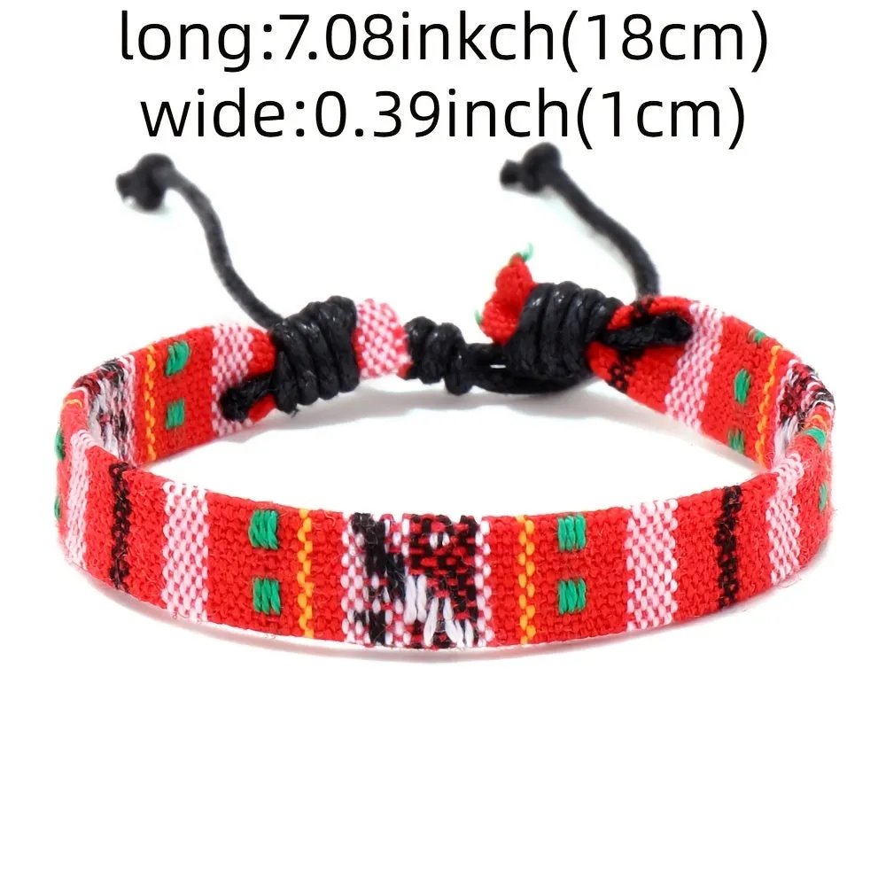 Ethnic Friendship Drawstring Bracelet Retro Bohemian Style