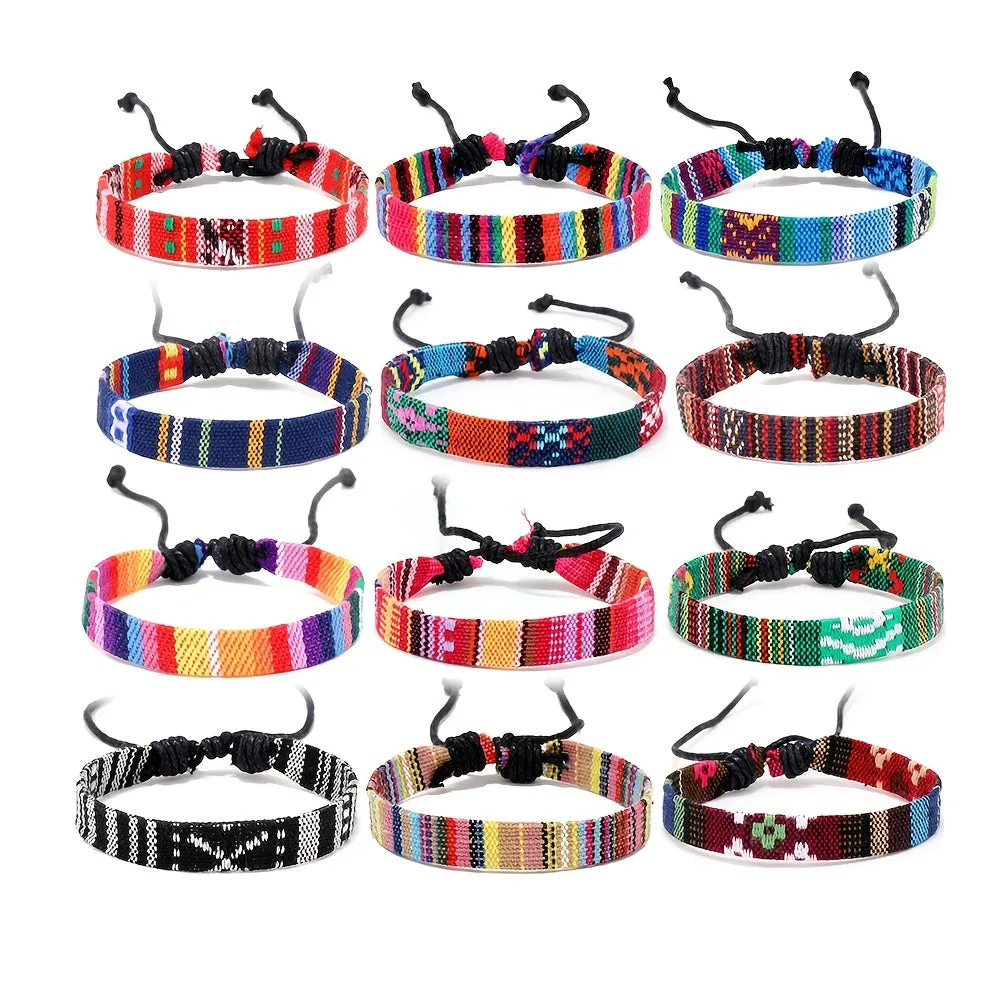 Ethnic Friendship Drawstring Bracelet Retro Bohemian Style