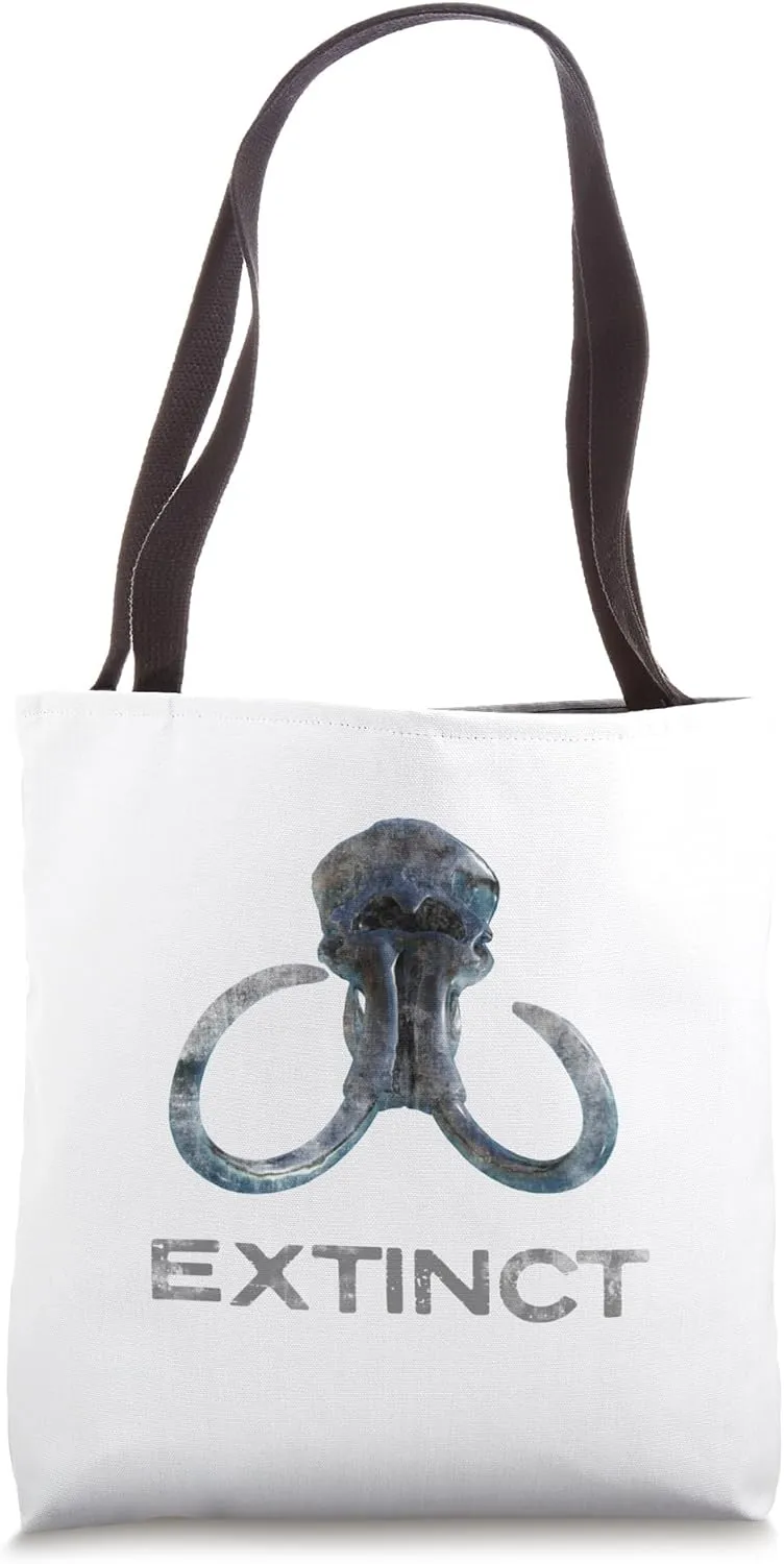 Extinct Woolly Mammoth Fossil Head Tote Bag
