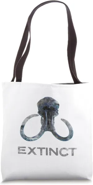 Extinct Woolly Mammoth Fossil Head Tote Bag