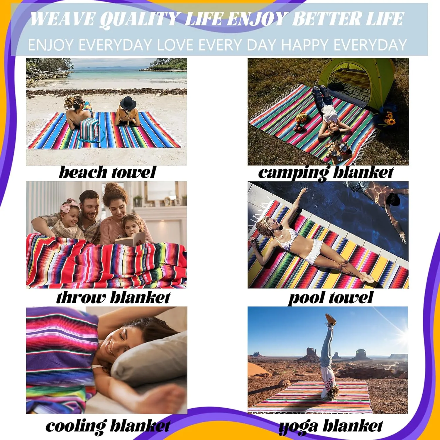 Extra Large Beach Towel Serape Mexican Turkish Picnic Outdoor Camping Blanket XL Big Giant Huge Long Jumbo Wide for 2 Persons Oversized Sand Free Clearance Sandproof Sandless Lightweight Cloud